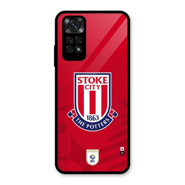 Stoke City Glass Back Case for Redmi Note 11S