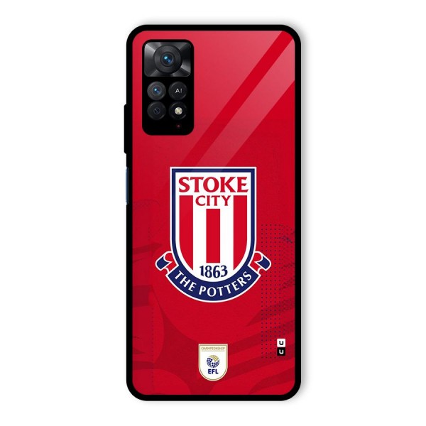 Stoke City Glass Back Case for Redmi Note 11 Pro