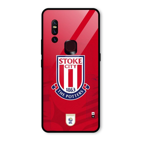 Stoke City Glass Back Case for Vivo V15