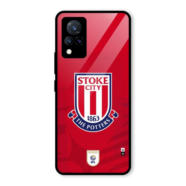 Stoke City Glass Back Case for Vivo V21 5G