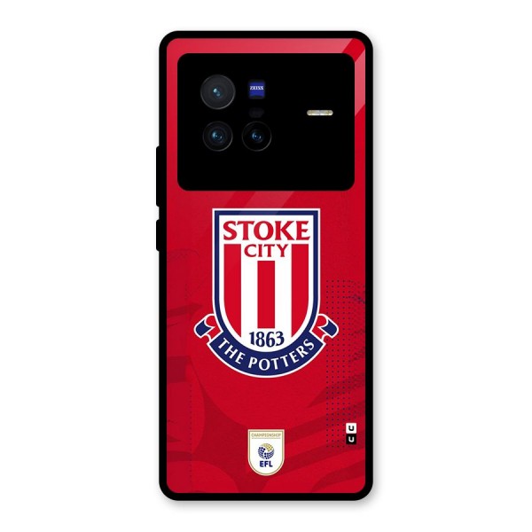 Stoke City Glass Back Case for Vivo X80