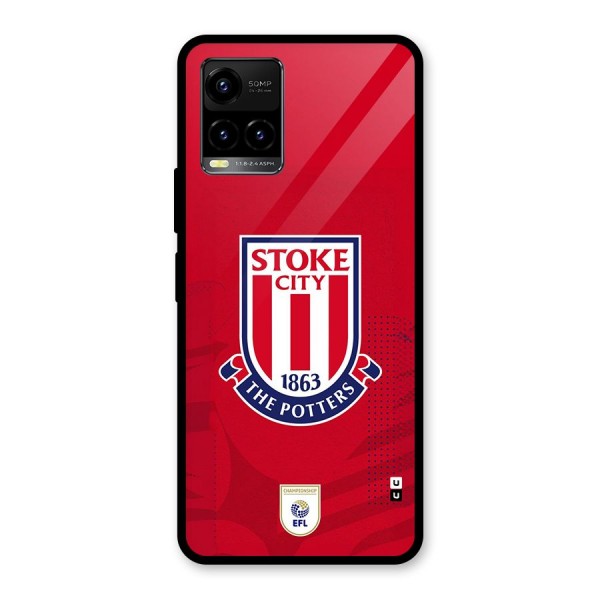 Stoke City Glass Back Case for Vivo Y21A