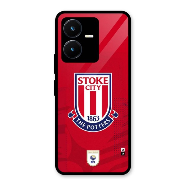 Stoke City Glass Back Case for Vivo Y22