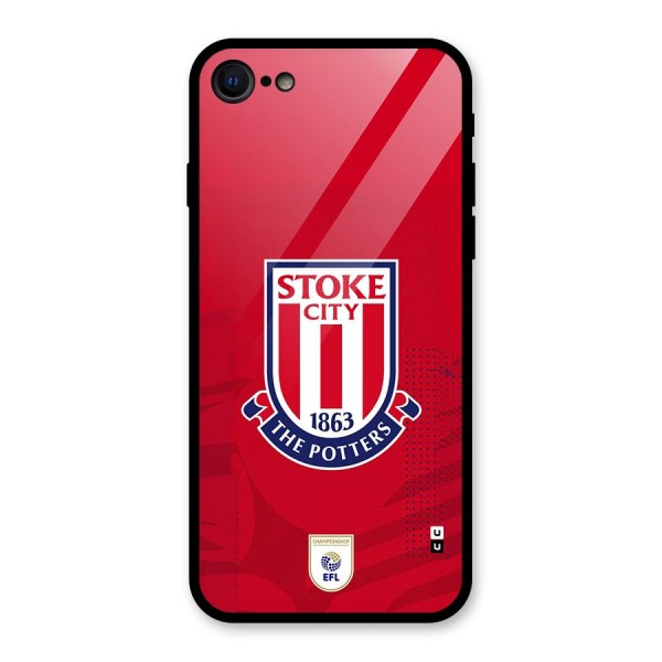 Stoke City Glass Back Case for iPhone 8