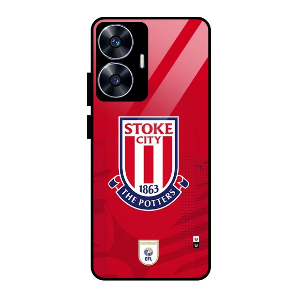 Stoke City Glass Back Case for realme C55