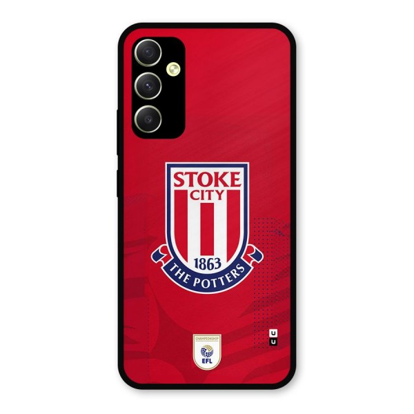 Stoke City Metal Back Case for Galaxy A34