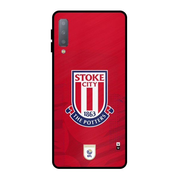 Stoke City Metal Back Case for Galaxy A7 (2018)