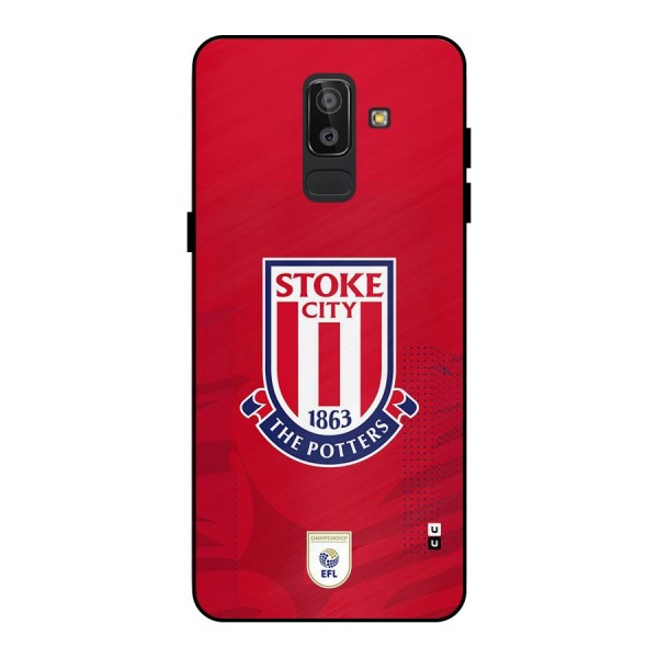 Stoke City Metal Back Case for Galaxy J8