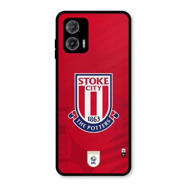 Stoke City Metal Back Case for Moto G73