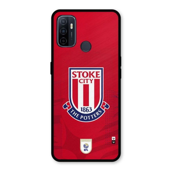 Stoke City Metal Back Case for Oppo A53