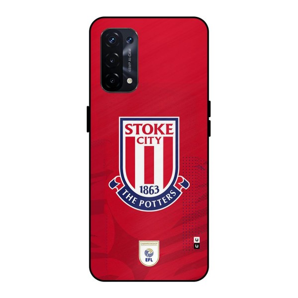 Stoke City Metal Back Case for Oppo A74 5G