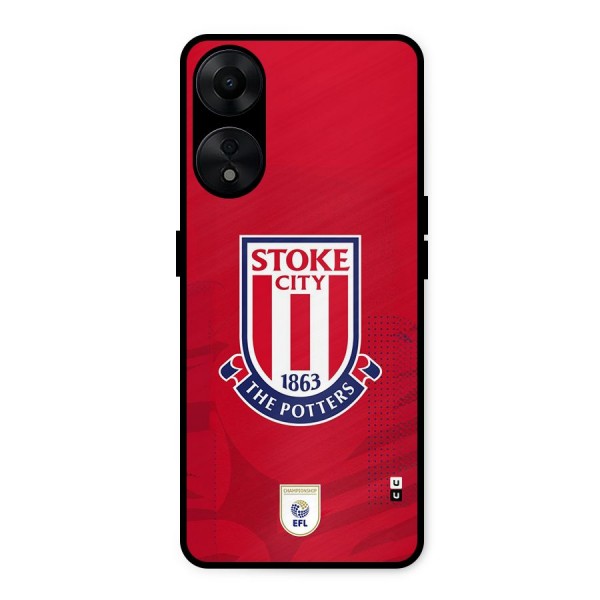 Stoke City Metal Back Case for Oppo A78 5G