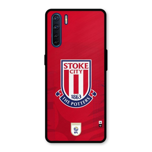 Stoke City Metal Back Case for Oppo F15