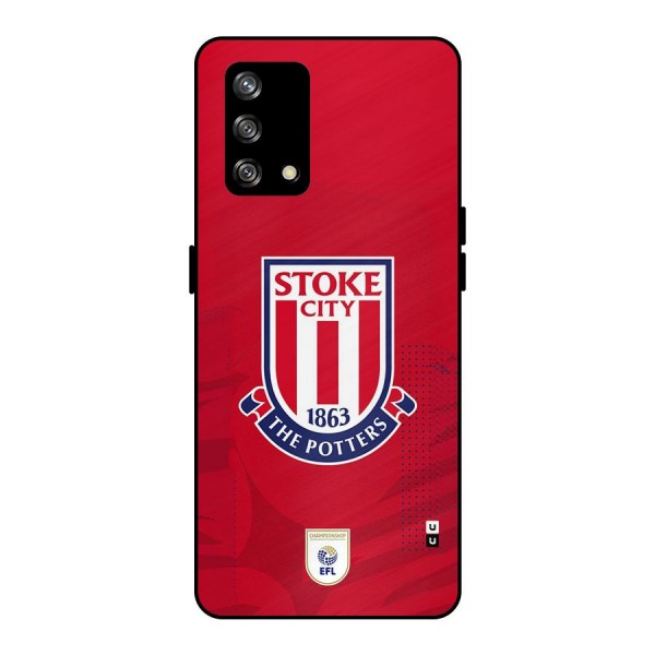 Stoke City Metal Back Case for Oppo F19s