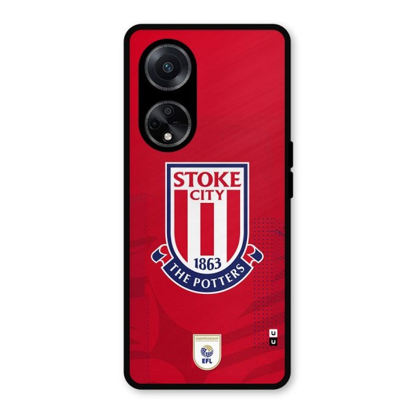 Stoke City Metal Back Case for Oppo F23