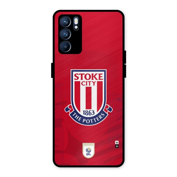 Stoke City Metal Back Case for Oppo Reno6 5G