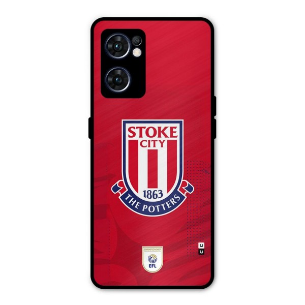 Stoke City Metal Back Case for Oppo Reno7 5G