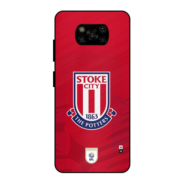 Stoke City Metal Back Case for Poco X3