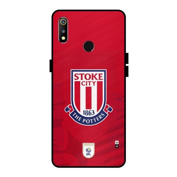 Stoke City Metal Back Case for Realme 3