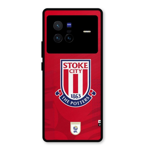 Stoke City Metal Back Case for Vivo X80