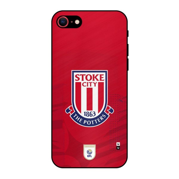 Stoke City Metal Back Case for iPhone 8