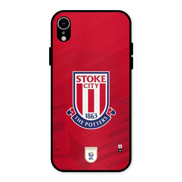 Stoke City Metal Back Case for iPhone XR