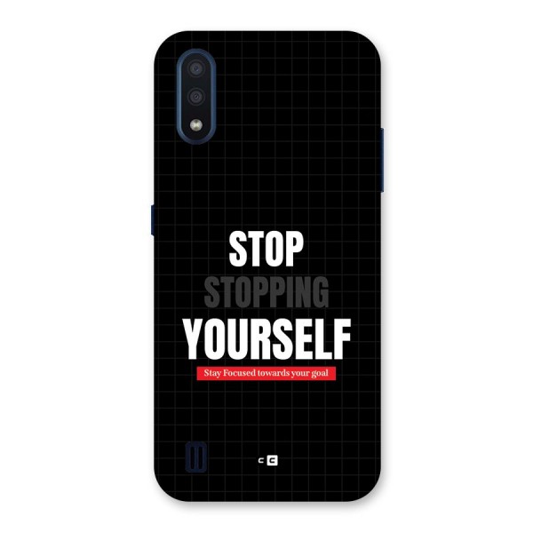 Stop Stopping Yourself Back Case for Galaxy M01