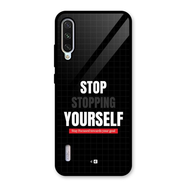 Stop Stopping Yourself Glass Back Case for Mi A3