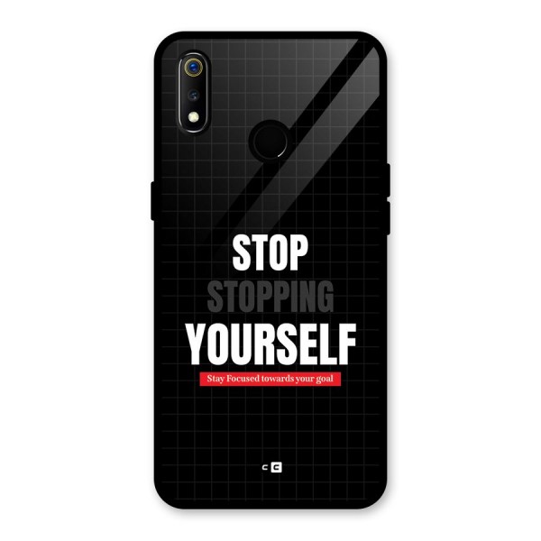 Stop Stopping Yourself Glass Back Case for Realme 3i