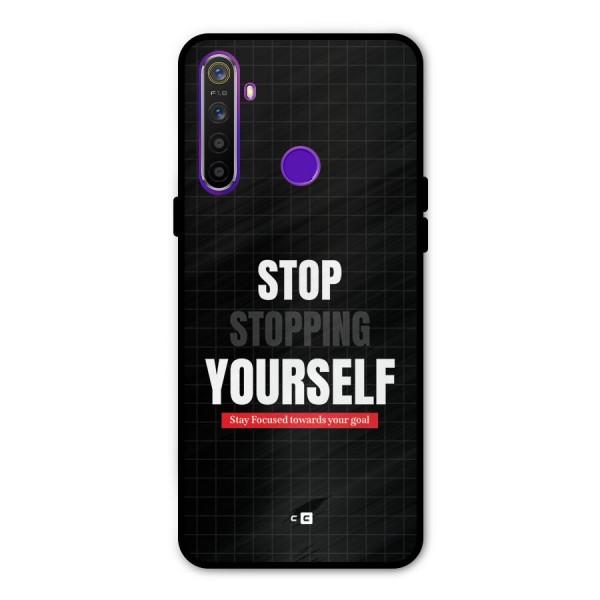 Stop Stopping Yourself Glass Back Case for Realme 5s