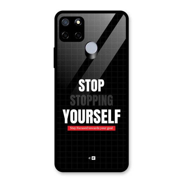 Stop Stopping Yourself Glass Back Case for Realme C12