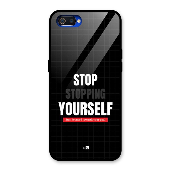 Stop Stopping Yourself Glass Back Case for Realme C2