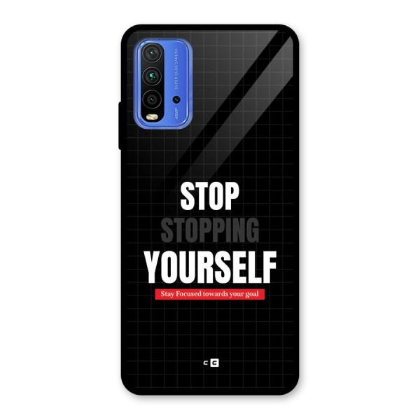 Stop Stopping Yourself Glass Back Case for Redmi 9 Power