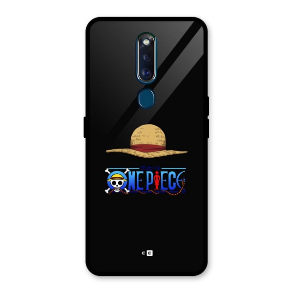 Straw Hat Glass Back Case for Oppo F11 Pro