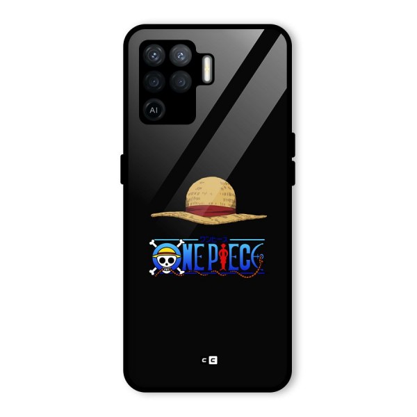 Straw Hat Glass Back Case for Oppo F19 Pro