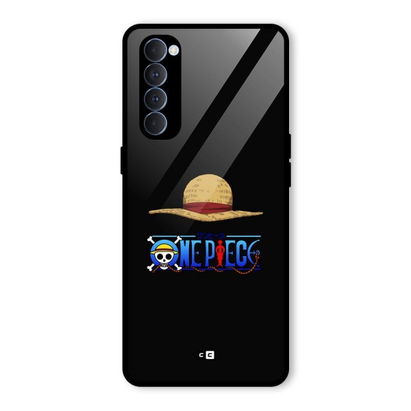 Straw Hat Glass Back Case for Oppo Reno4 Pro