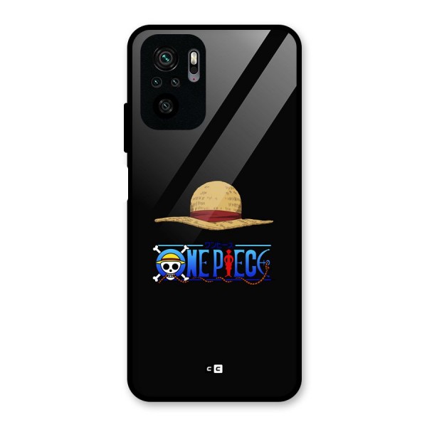 Straw Hat Glass Back Case for Redmi Note 10