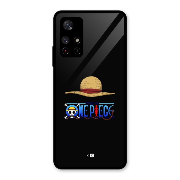 Straw Hat Glass Back Case for Redmi Note 11T 5G