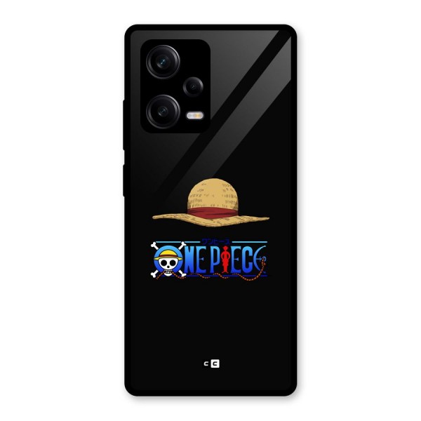 Straw Hat Glass Back Case for Redmi Note 12 Pro