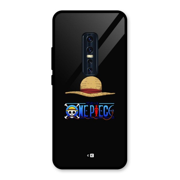 Straw Hat Glass Back Case for Vivo V17 Pro