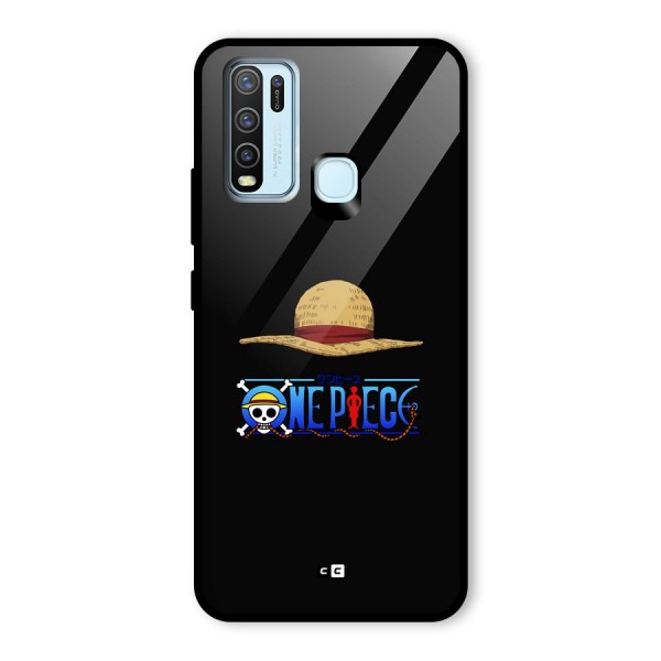 Straw Hat Glass Back Case for Vivo Y30