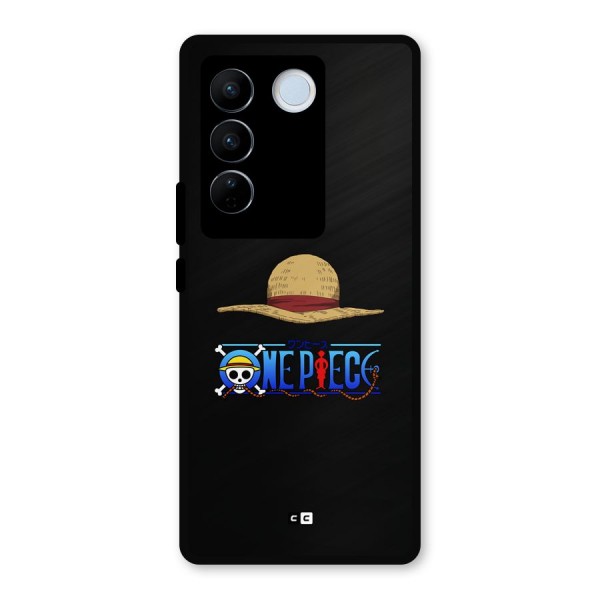 Straw Hat Metal Back Case for Vivo V27 Pro