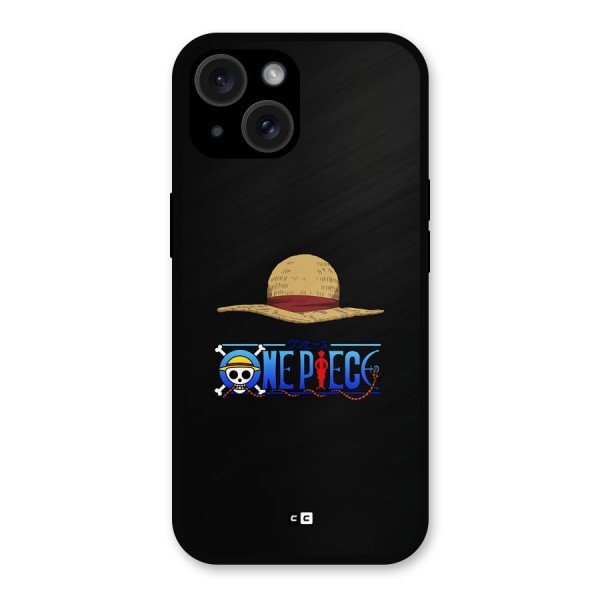 Straw Hat Metal Back Case for iPhone 15