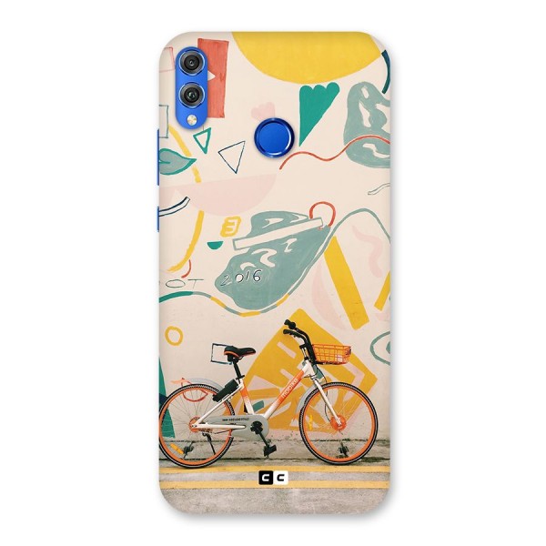Street Art Bicycle Back Case for Honor 8X