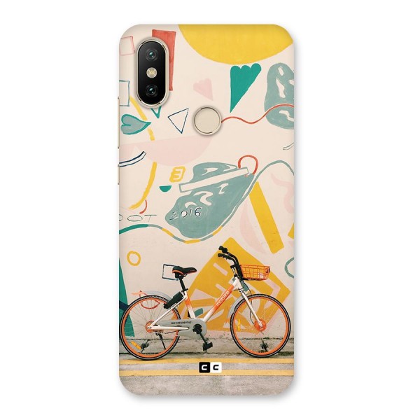 Street Art Bicycle Back Case for Mi A2