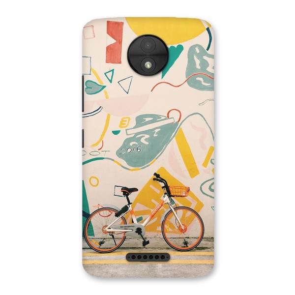 Street Art Bicycle Back Case for Moto C