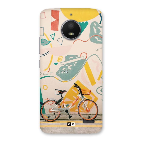 Street Art Bicycle Back Case for Moto E4