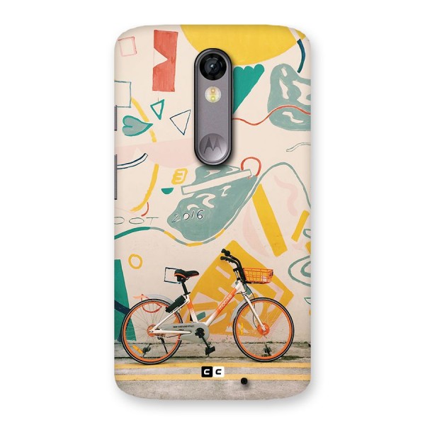 Street Art Bicycle Back Case for Moto X Force