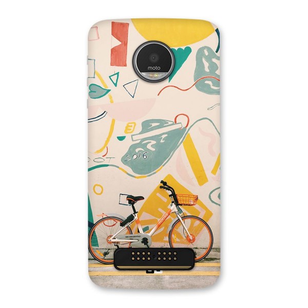 Street Art Bicycle Back Case for Moto Z Play