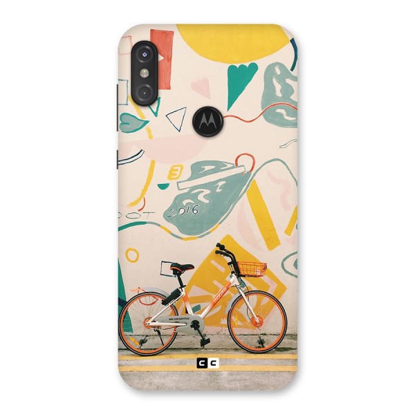 Street Art Bicycle Back Case for Motorola One Power